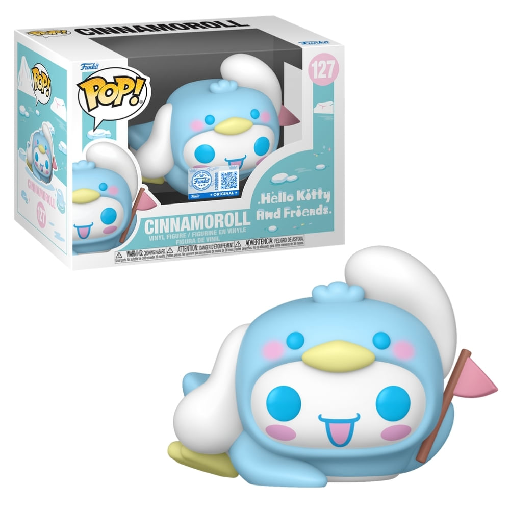 Boneco Funko Pop! Exclusivo Sanrio  Cinnamoroll como Pinguim