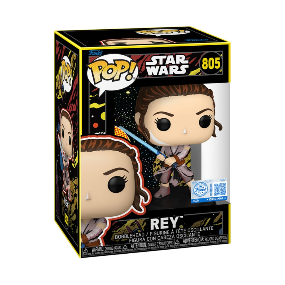Boneco Funko Pop! Exclusivo Star Wars - Rey (Retro) - Imagem 2