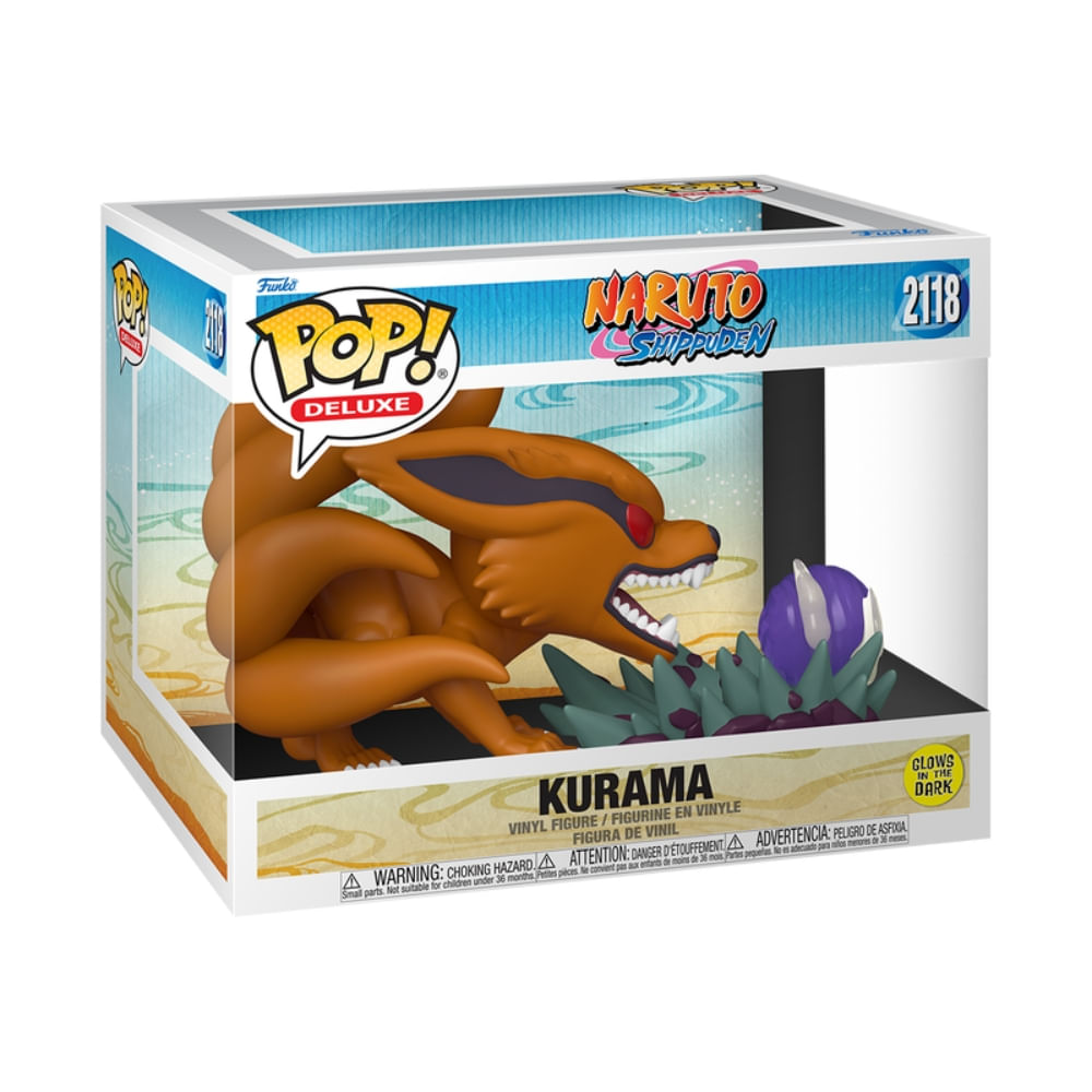 Boneco Funko Pop! Deluxe Naruto Shippuden - Kurama (Glow) - Imagem 4
