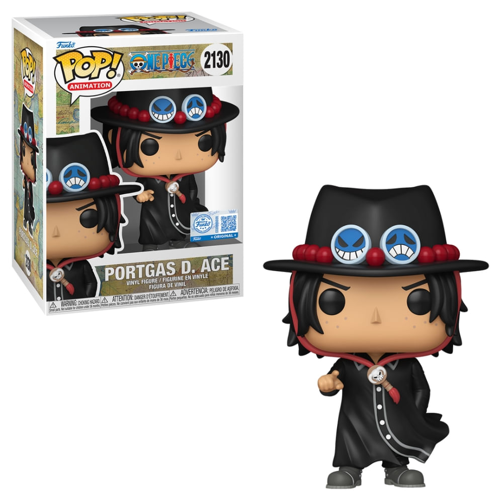 Boneco Funko Pop Exclusivo One Piece Portgas D Ace de Casaco