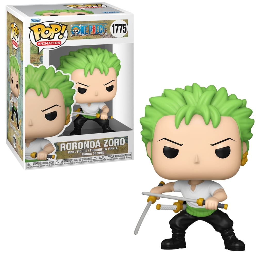 Boneco Funko Pop! One Piece - Zoro com Duas Espadas com Chase