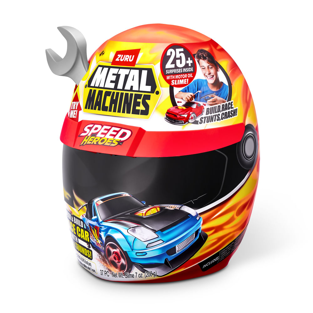 Capacete Surpresa Metal Machines Speed Hero 20 peças, Cinza - Imagem 3