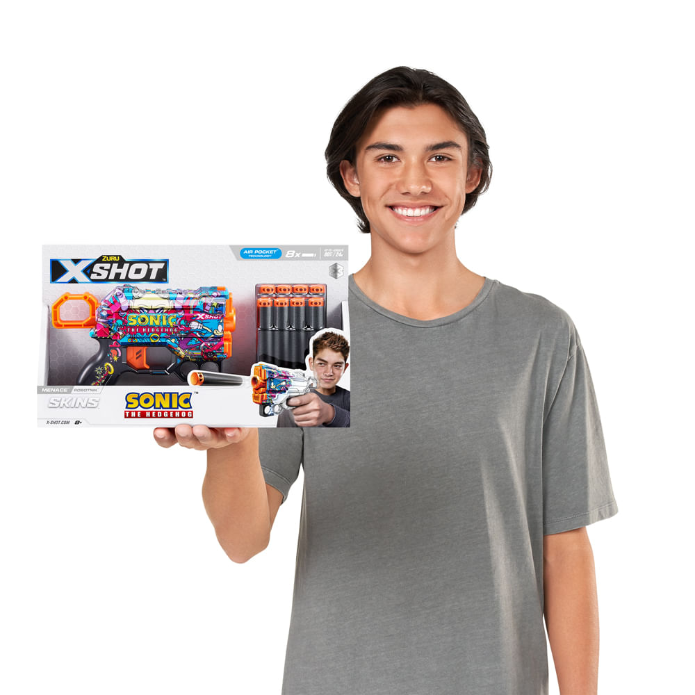 Lançador de dardos X-Shot, Skins Menace Sonic, Robotnik - Imagem 5