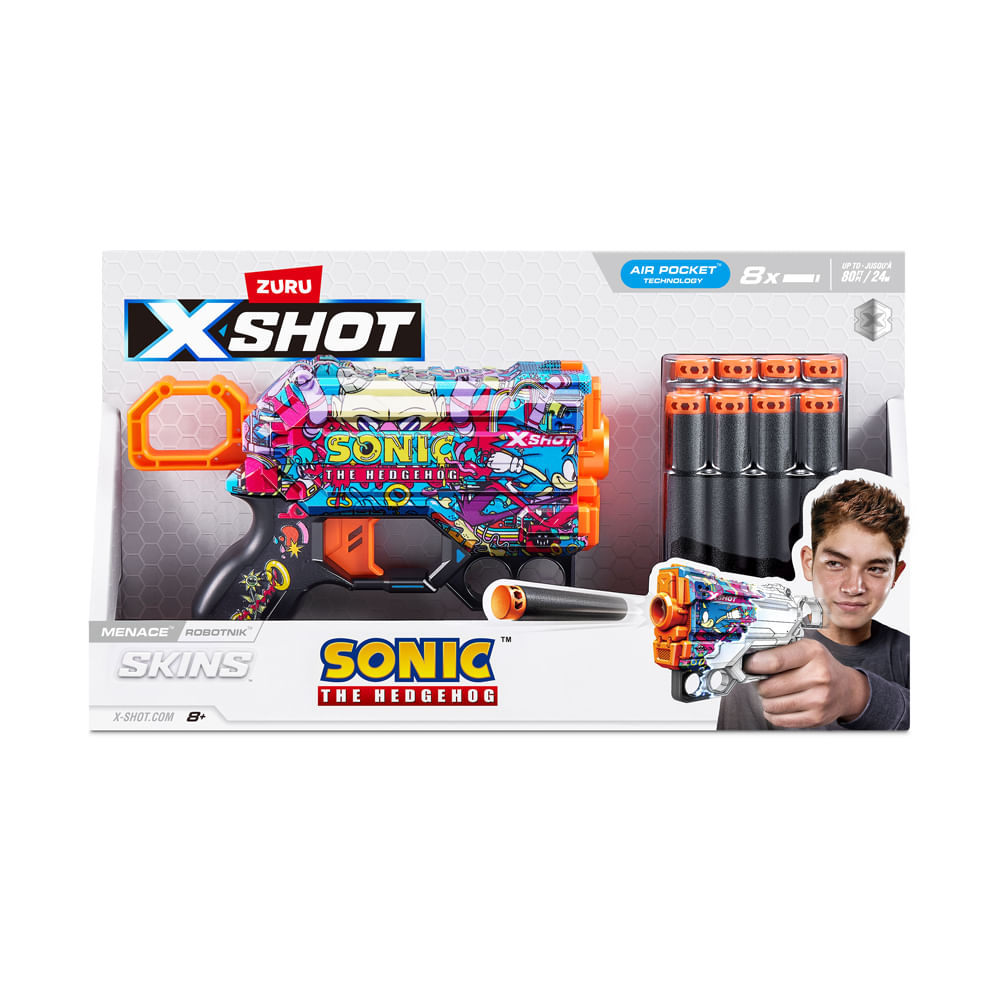 Lançador de dardos X-Shot, Skins Menace Sonic, Robotnik - Imagem 6