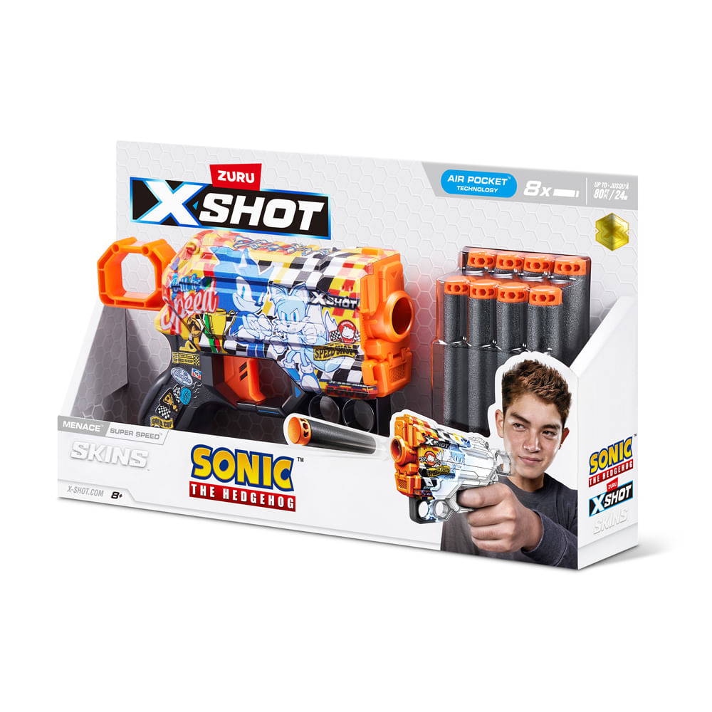 Lançador de dardos X-Shot, Skins Menace Sonic, Super Speed - Imagem 3