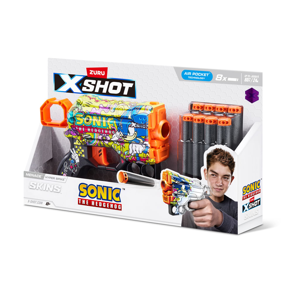 Lançador de dardos X-Shot, Skins Menace Sonic, Hyper Spike - Imagem 5