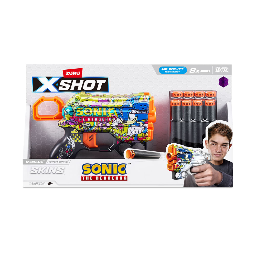Lançador de dardos X-Shot, Skins Menace Sonic, Hyper Spike - Imagem 6