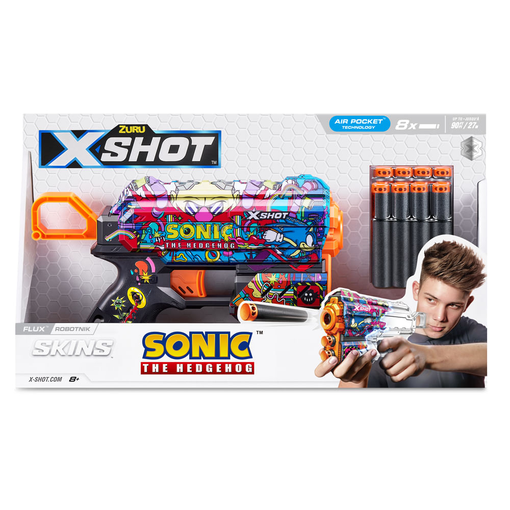 Lançador de Dardos X-Shot - Skins Flux Sonic - Robotnik - Imagem 3