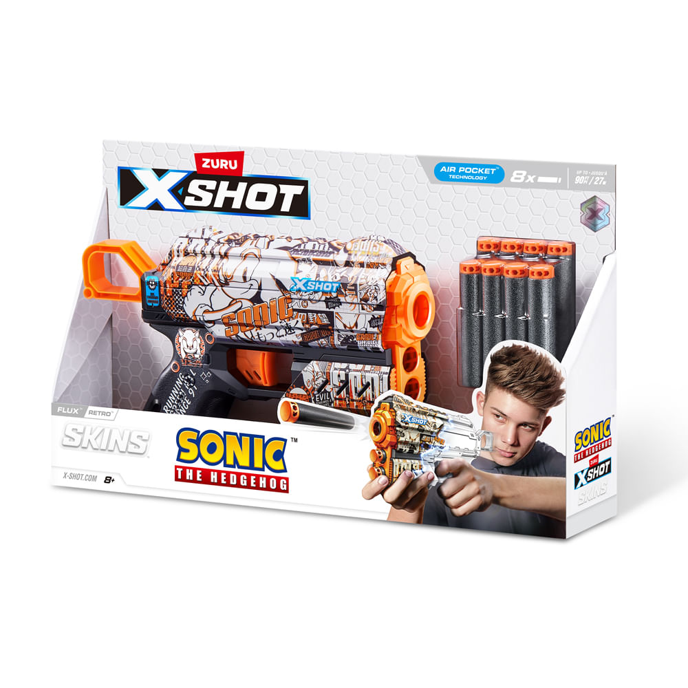Lançador de Dardos X-Shot - Skins Flux Sonic - Retrô - Imagem 2