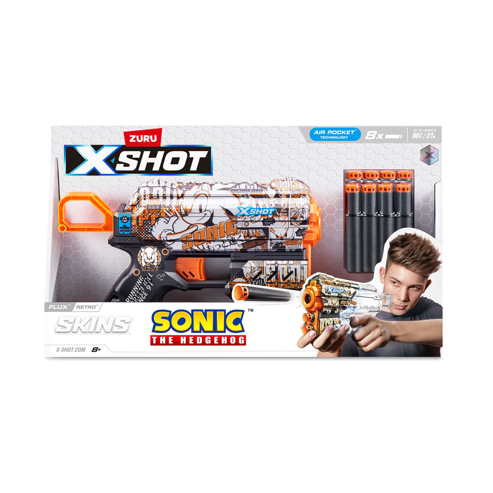 Lançador de Dardos X-Shot - Skins Flux Sonic - Retrô - Imagem 5