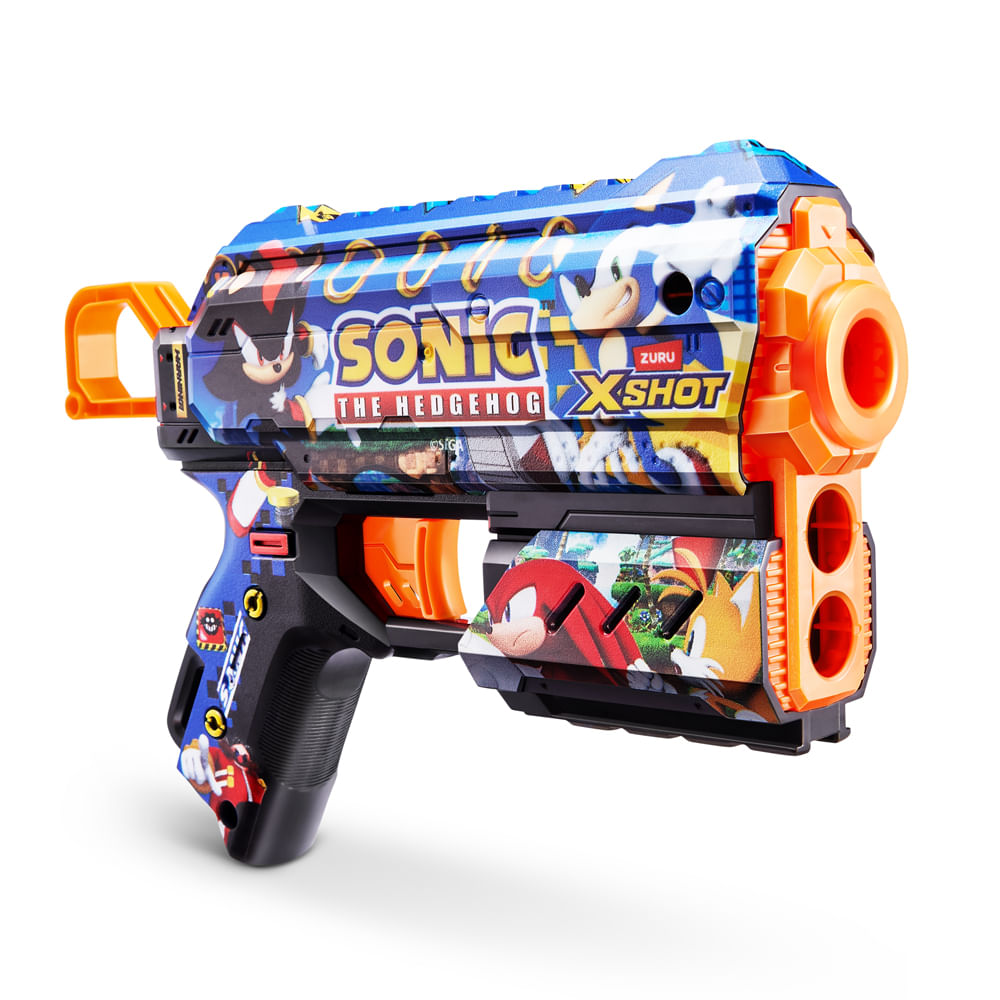Lançador de Dardos X-Shot - Skins Flux Sonic - Mega Sonic