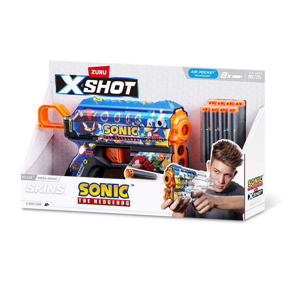 Lançador de Dardos X-Shot - Skins Flux Sonic - Mega Sonic - Imagem 3