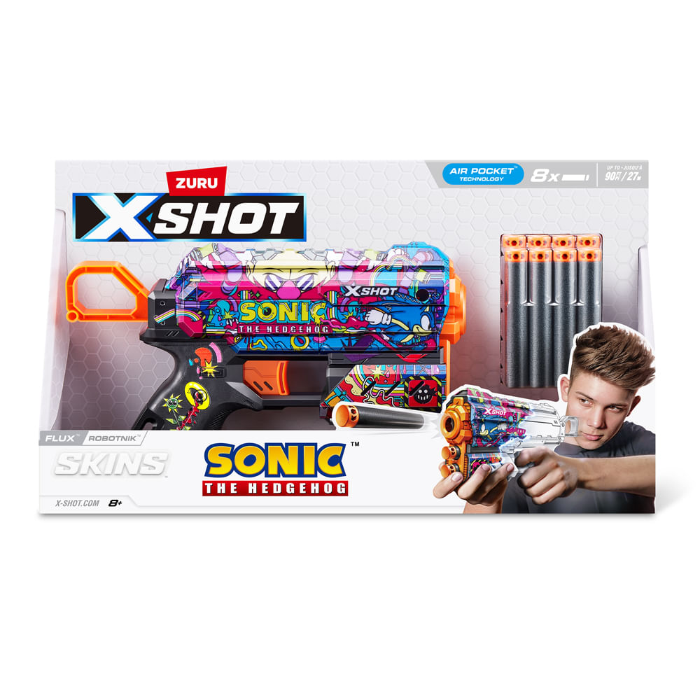 Lançador de Dardos X-Shot - Skins Flux Sonic - Mega Sonic - Imagem 4