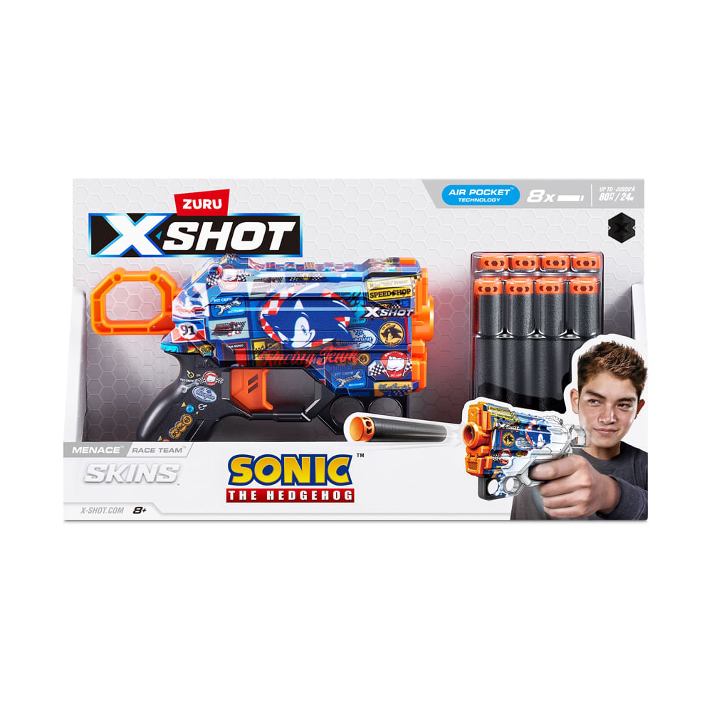 Lançador de dardos X-Shot, Skins Menace Sonic, Race Team - Imagem 3