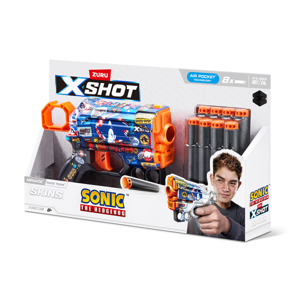 Lançador de dardos X-Shot, Skins Menace Sonic, Race Team - Imagem 5