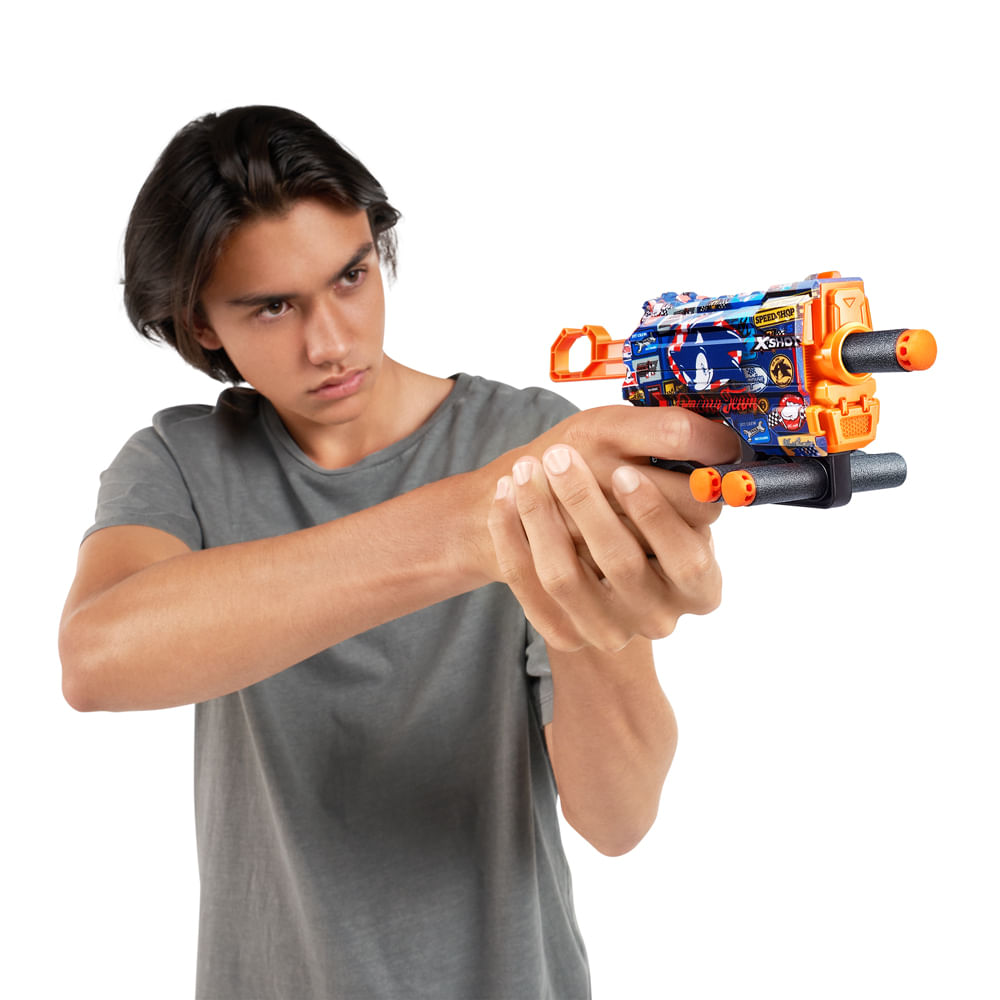 Lançador de dardos X-Shot, Skins Menace Sonic, Race Team - Imagem 7
