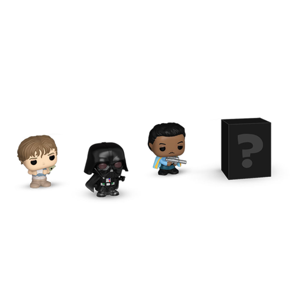 Bitty Pop! Star Wars V Darth Vader, Lando e Luke com Yoda - Imagem 3