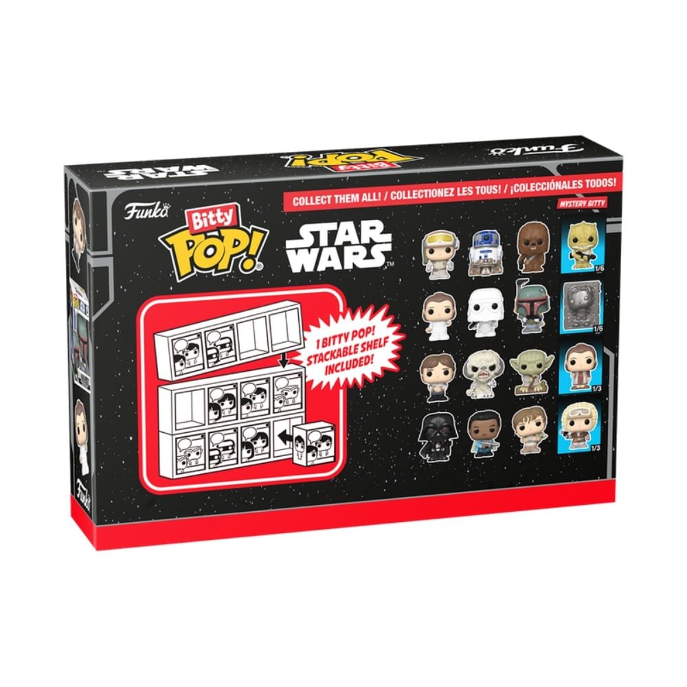 Bitty Pop! Star Wars V Darth Vader, Lando e Luke com Yoda - Imagem 4