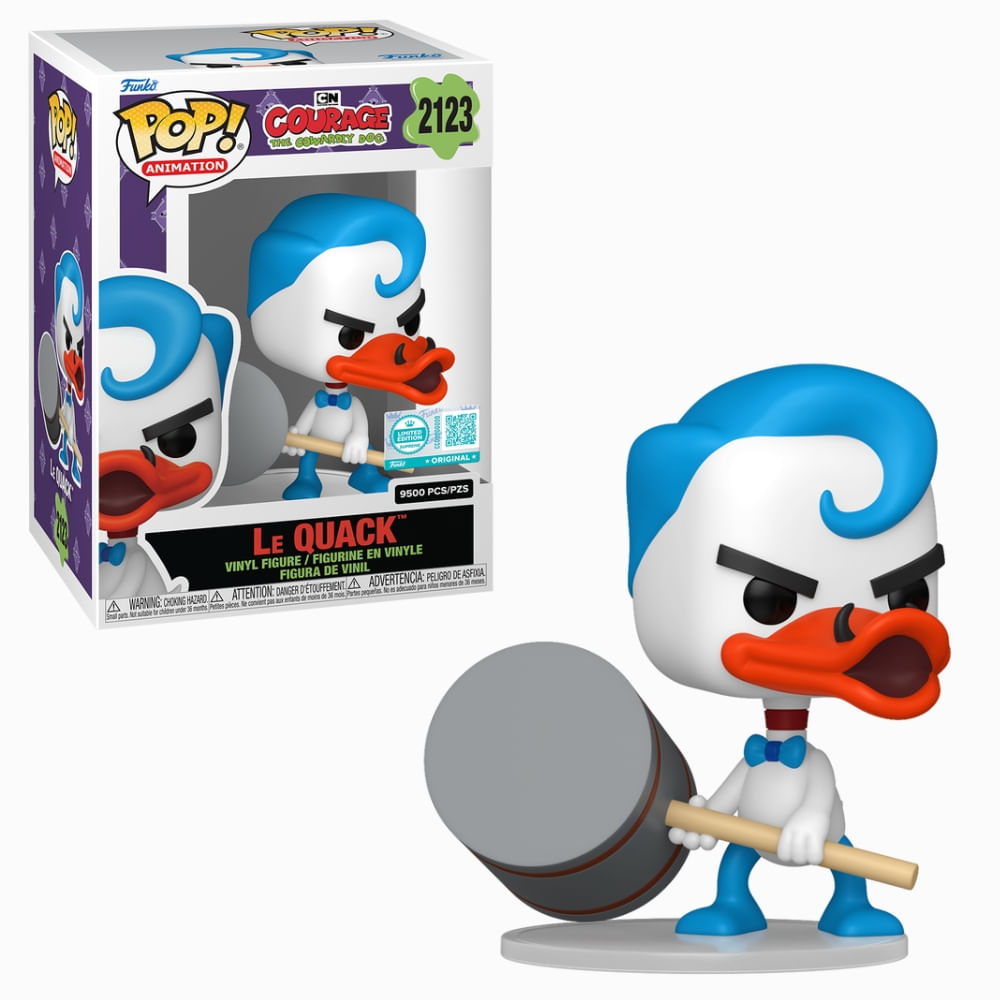 Boneco Funko Pop! Ed Ltda Coragem o Cão Covarde - Le Quack