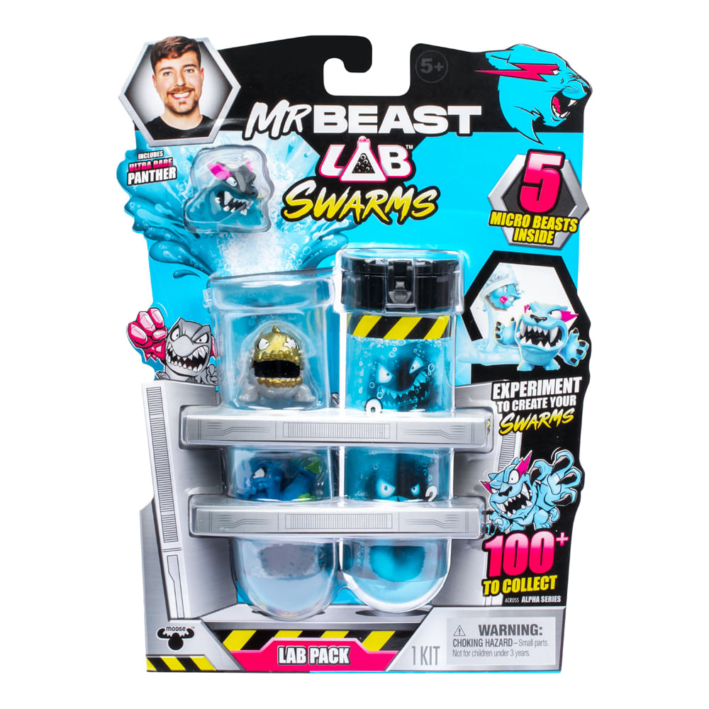 Kit 2 Tubo de Ensaio com 5 Mini Bonecos Swarms MrBeast Lab - Imagem 7