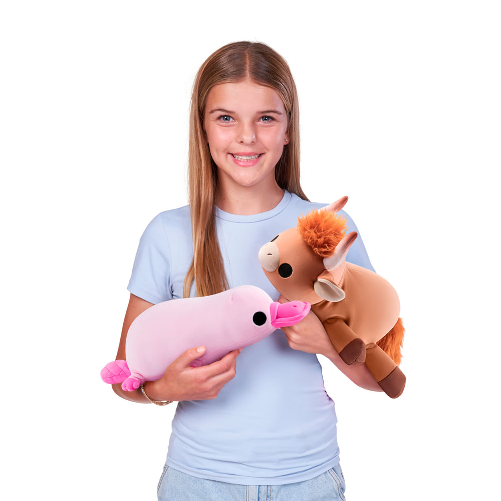 Pelúcia Hug-A-Lumps Pequena 0,75kg - Vaca Marrom Holly - Imagem 2