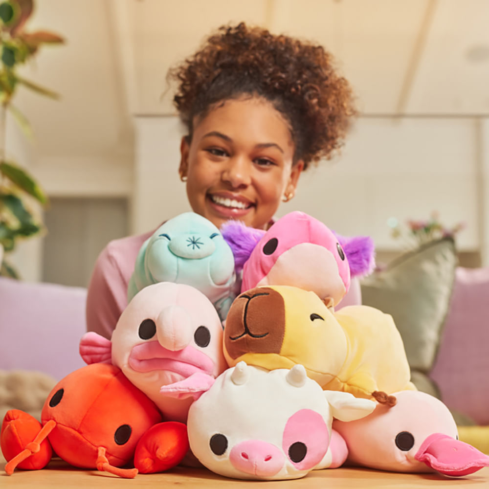 Pelúcia Hug-A-Lumps Pequena 0,75kg - Vaca Marrom Holly - Imagem 6