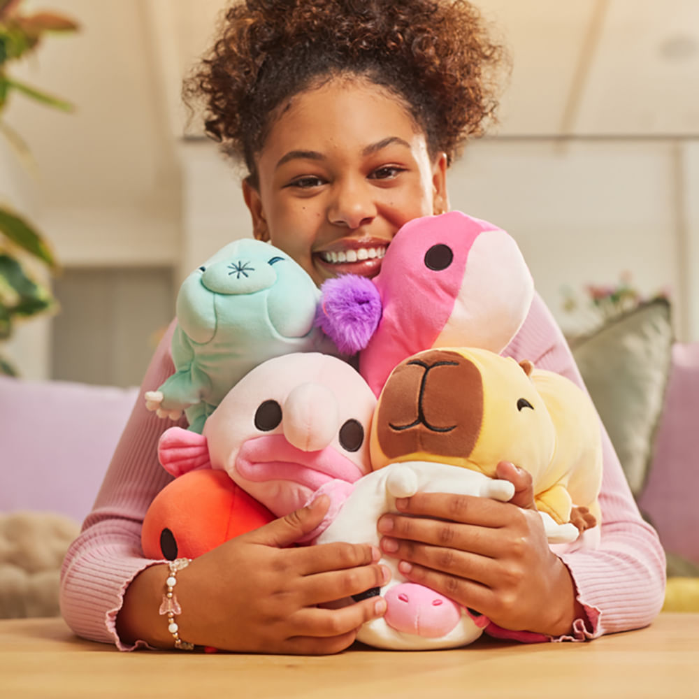 Pelúcia Hug-A-Lumps Pequena 0,75kg - Vaca Marrom Holly - Imagem 7