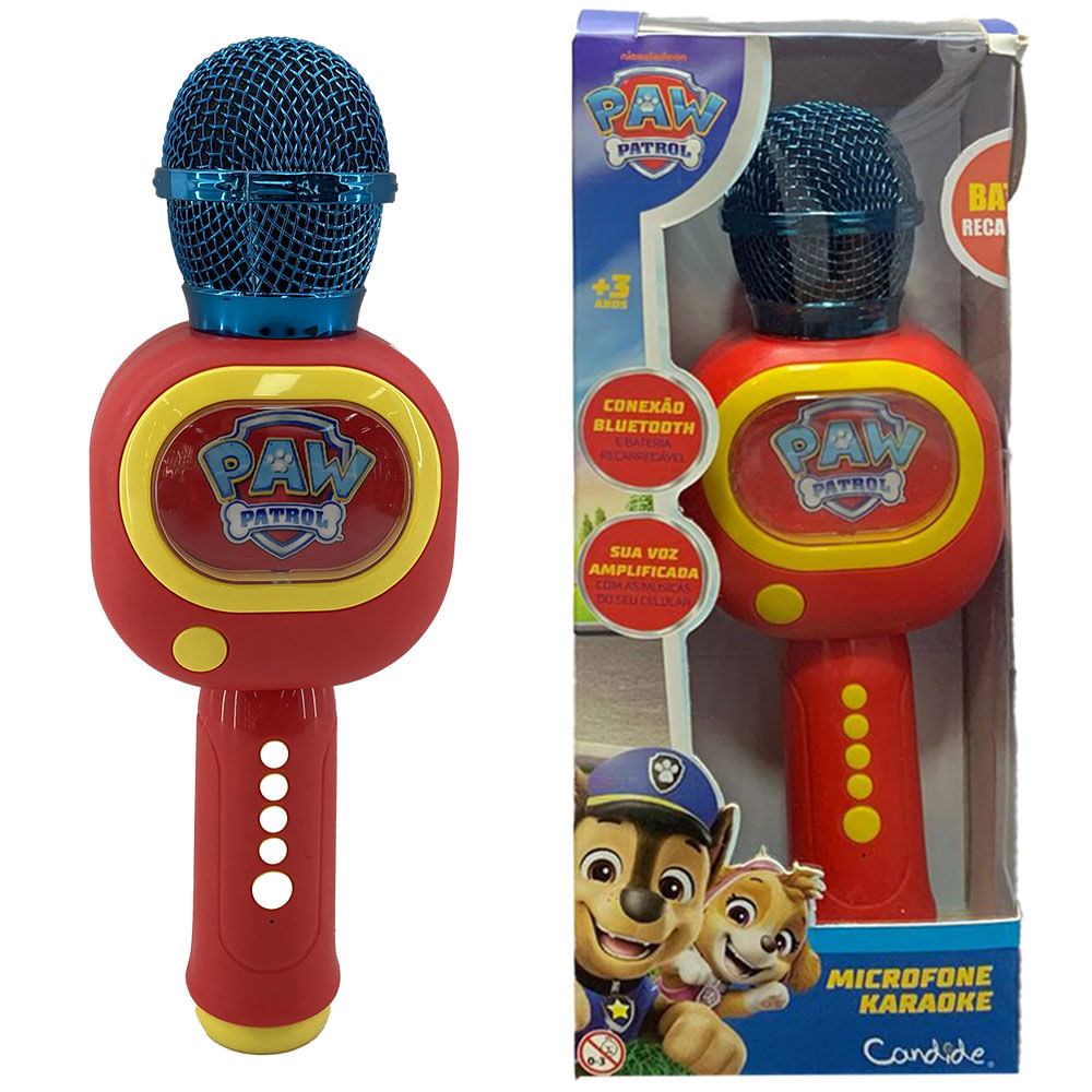 Microfone Musical com Bluetooth Patrulha Canina