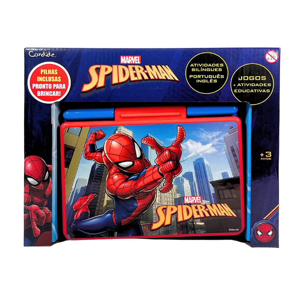 Laptop Minigame Notebook Infantil Bilíngue Homem-Aranha - Imagem 4