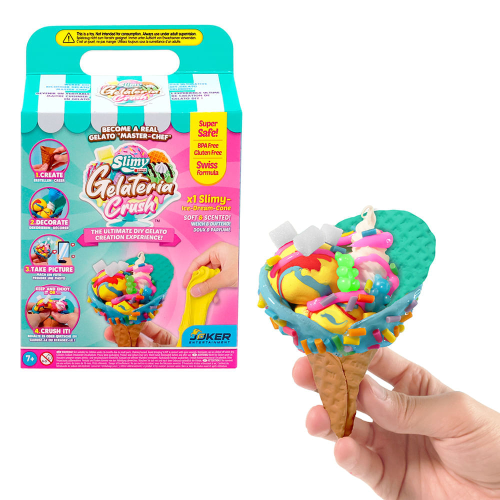 Kit Slime de Sorvete Slimy Gelateria - Sorvete de Cone Creme