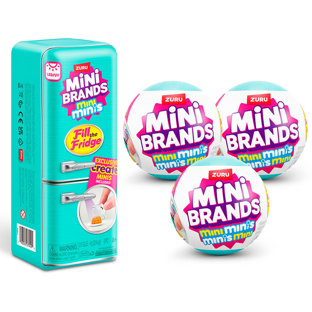 Kit Geladeira Mini Brands + 3 Mini Brands Fill The Fridge