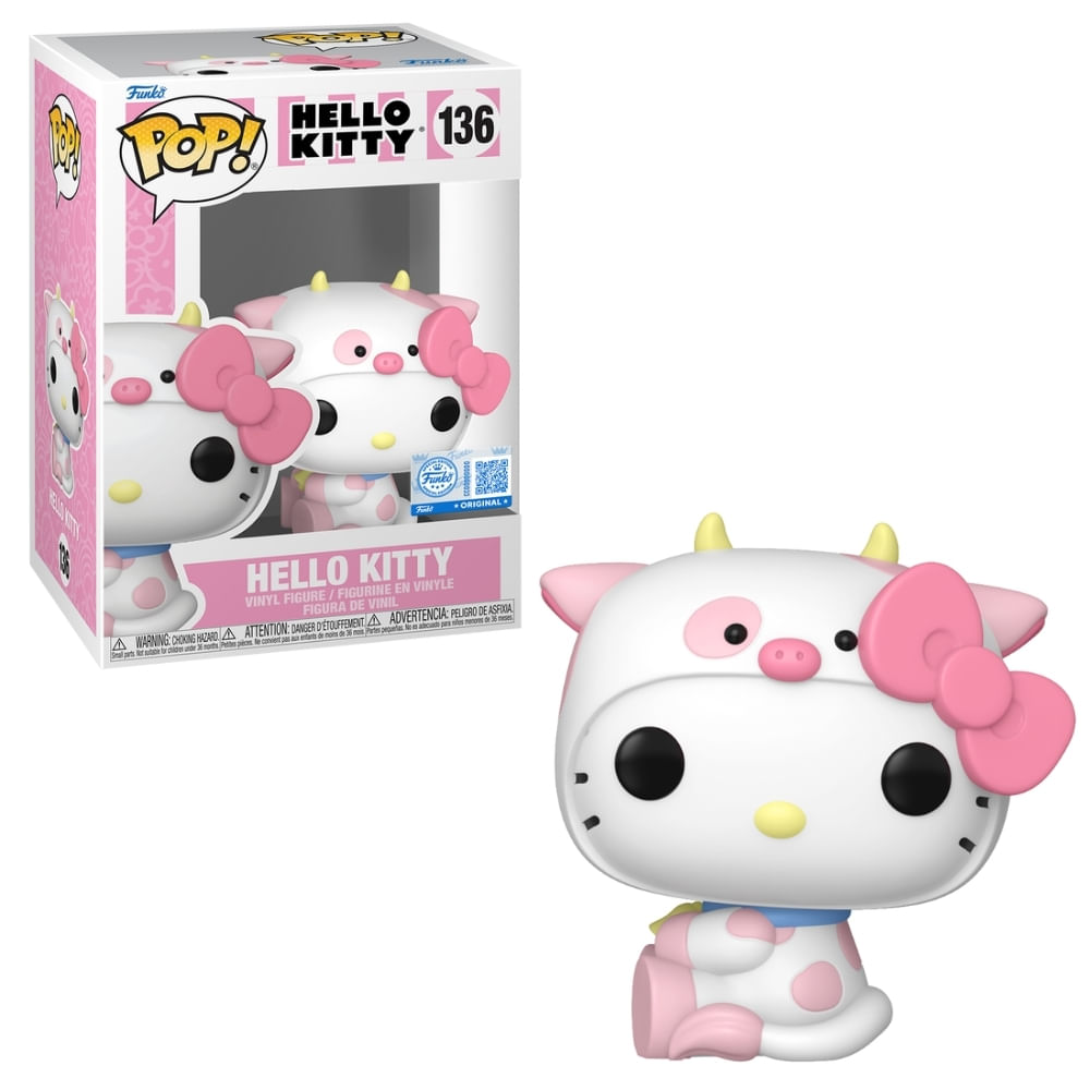 Boneco Funko Pop! Exclusivo Sanrio - Hello Kitty de Vaca