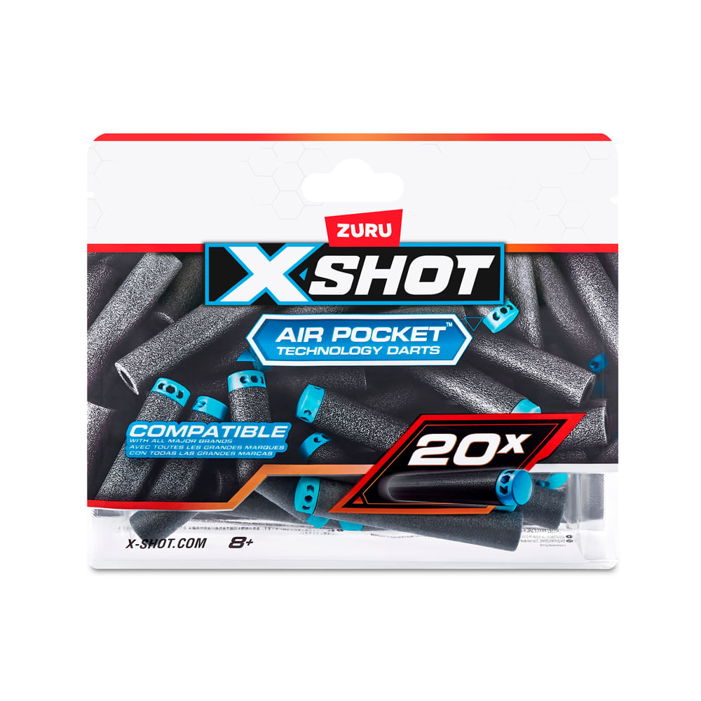 Kit com 20 Dardos Air Pocket X-Shot
