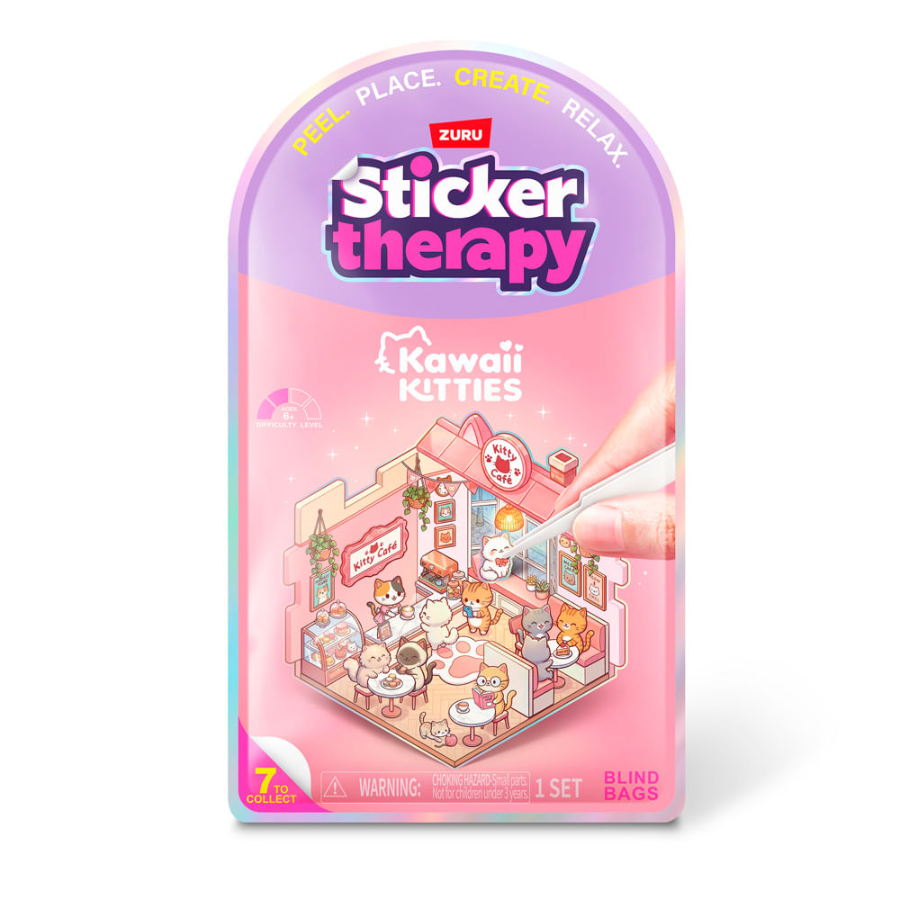 Kit de Adesivos Sticker Therapy Kawaii Kitties