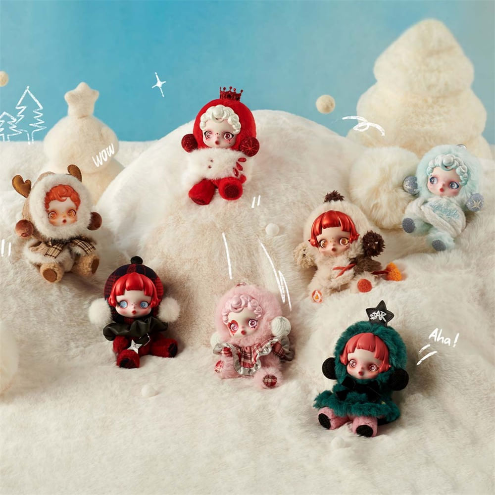 Chaveiro Colecionável Surpresa Pop Mart SKULLPANDA Winter Symphony
