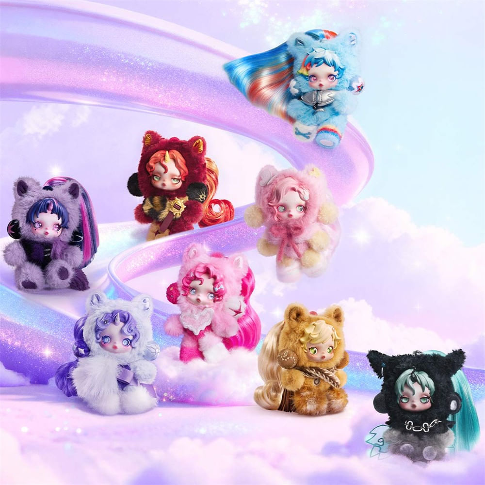 Chaveiro Colecionável Surpresa Pop Mart SKULLPANDA × My Little Pony