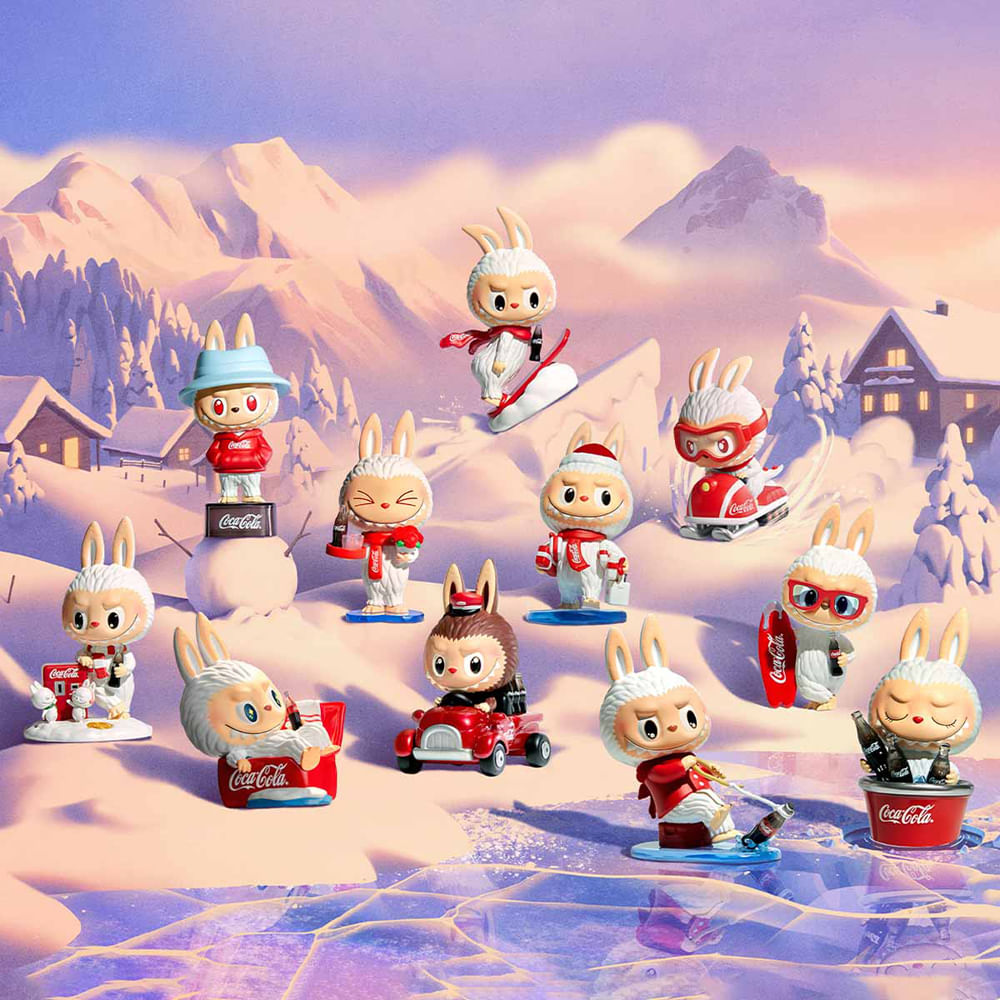 Boneco Colecionável Surpresa Pop Mart Labubu THE MONSTERS x Coca-Cola
