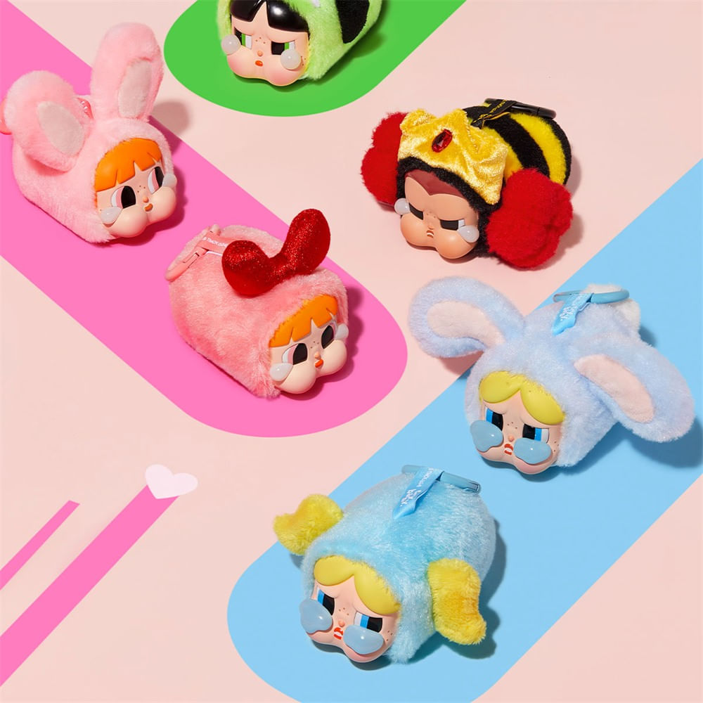 Chaveiro Colecionável Surpresa Pop Mart CRYBABY x As Meninas Superpoderosas