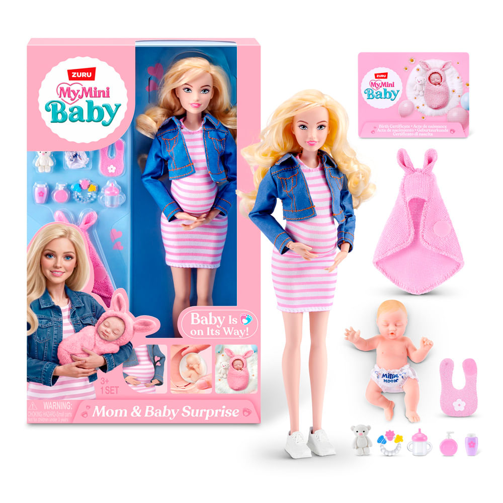 Boneca My Mini Mamãe e Bebê Surpresa - Brittany