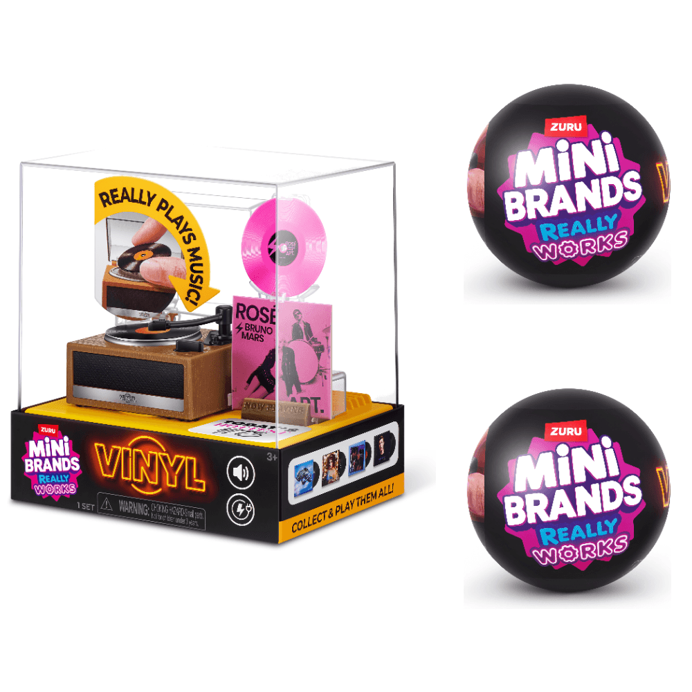 Kit Playset Toca-Discos + 2 Mini Brands Really Works Vinyl