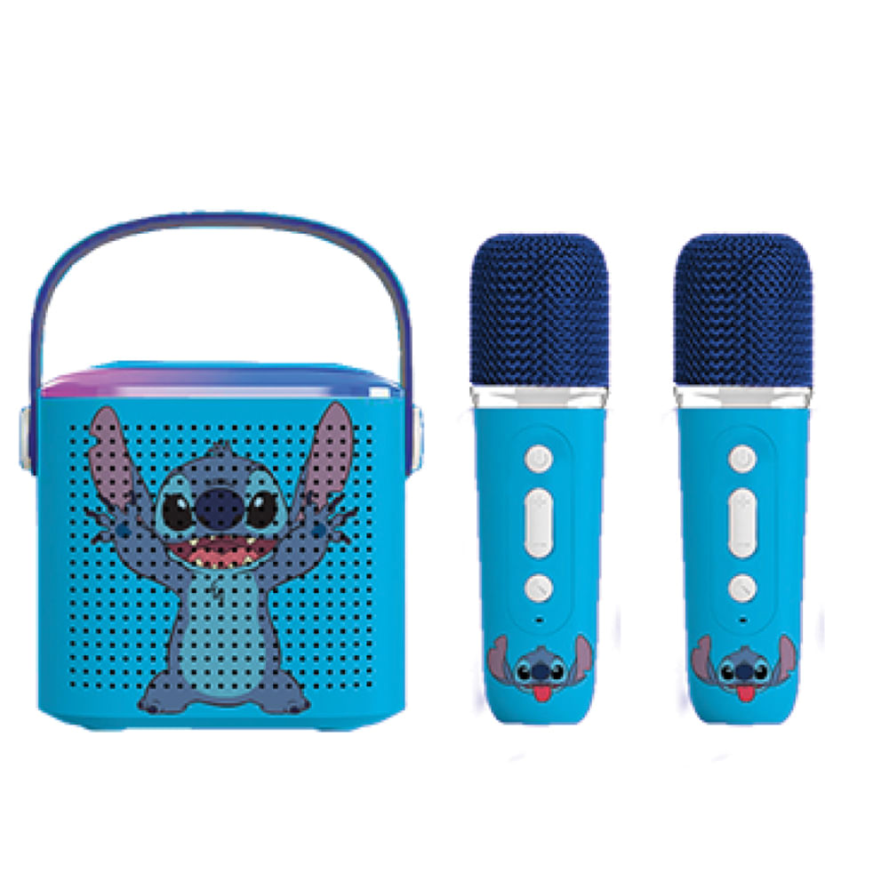 Caixa de Som Bluetooth Karaokê Stitch