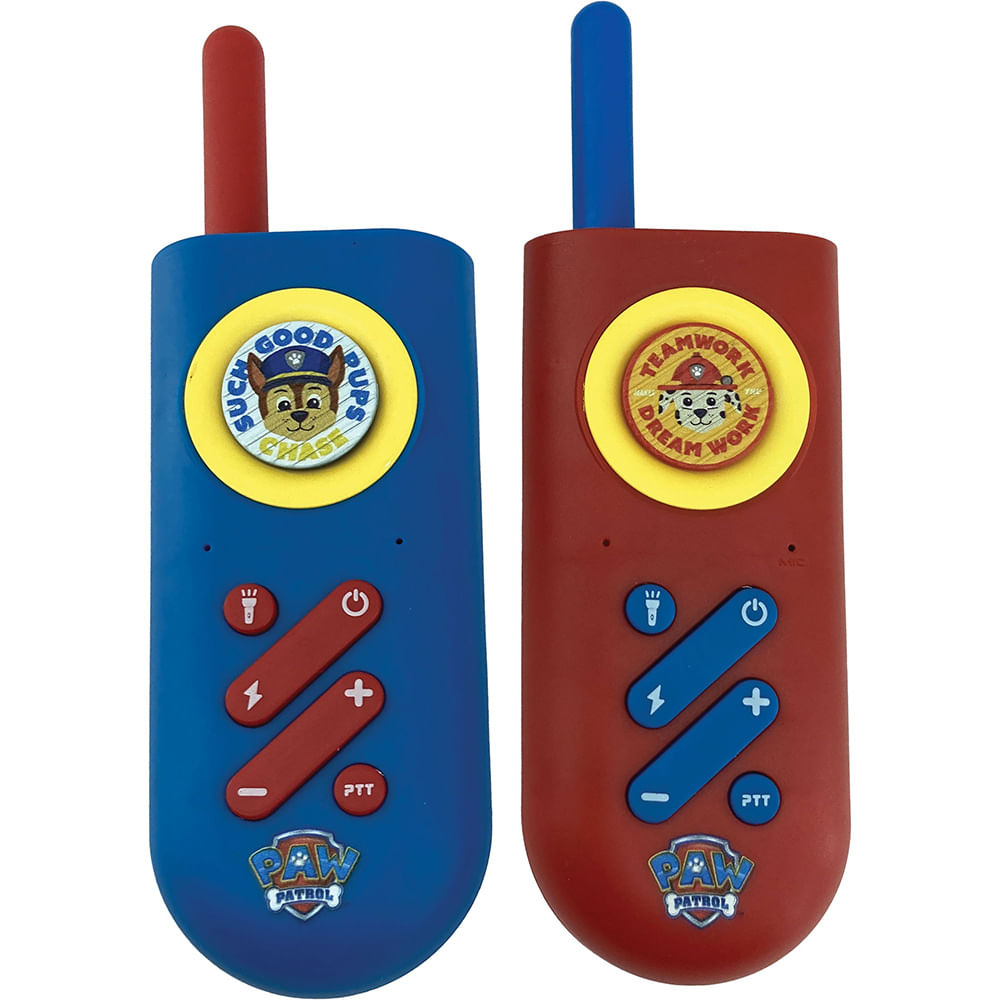 Walkie Talkie com Lanterna Patrulha Canina