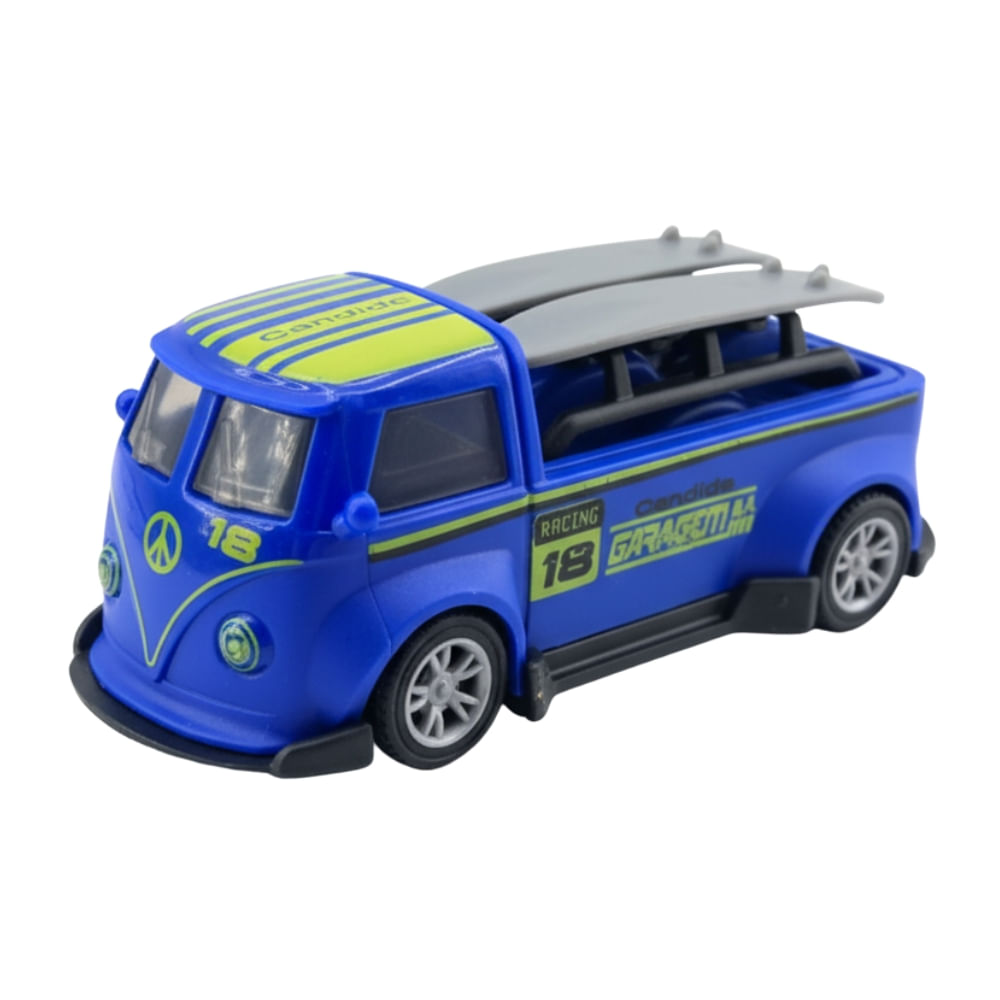 Mini Carrinho Pull Back Garagem S.A. Turbo Aventura - Azul