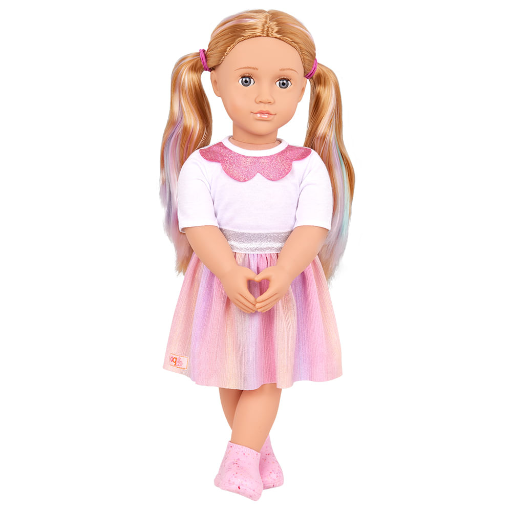 Boneca Coralyn com Mechas Coloridas Our Generation