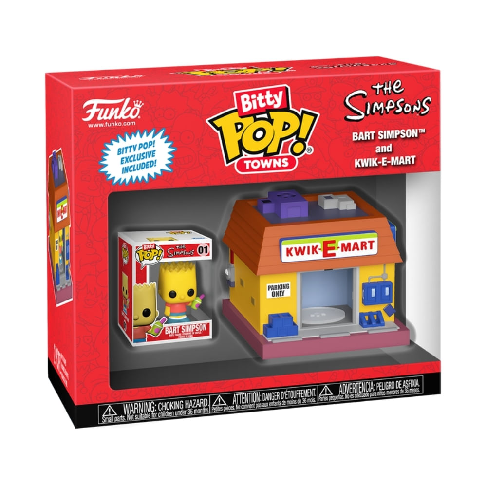 Bitty Pop! Town os Simpsons - Bart Simpson e Kwik-E-Mart
