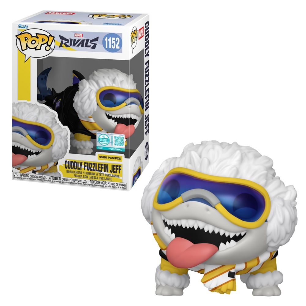 Boneco Funko Pop Ed Lim Marvel Rivals Jeff Cuddly Fuzzlefin
