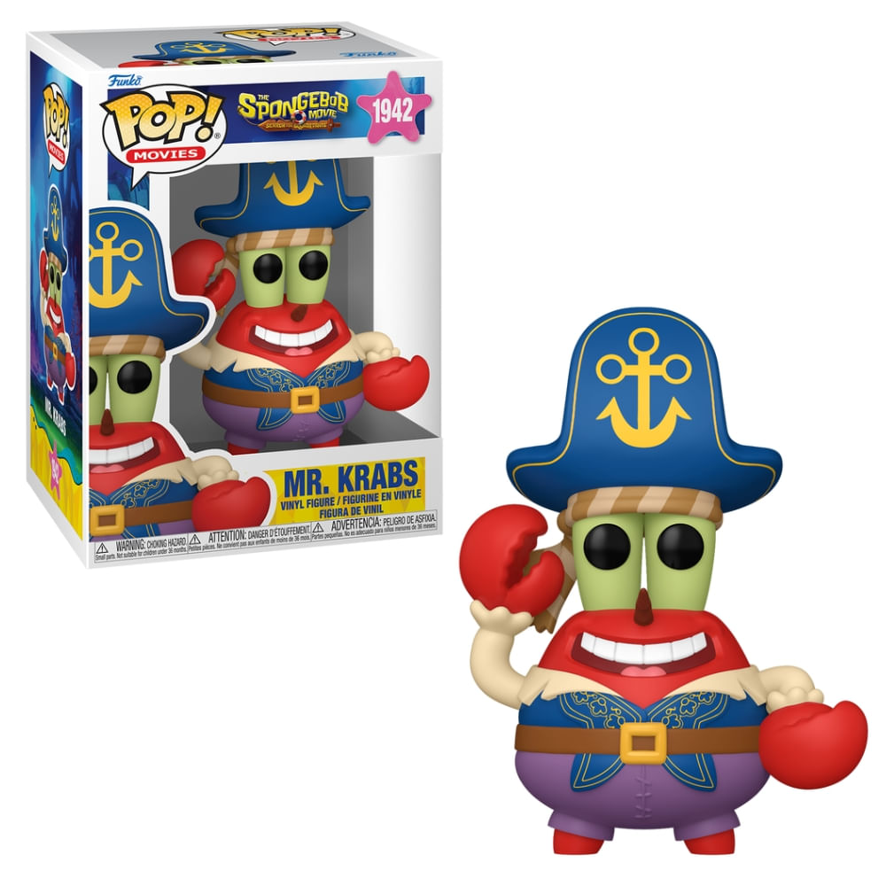 Boneco Funko Pop! Bob Esponja o Filme - Pirata Siriguejo