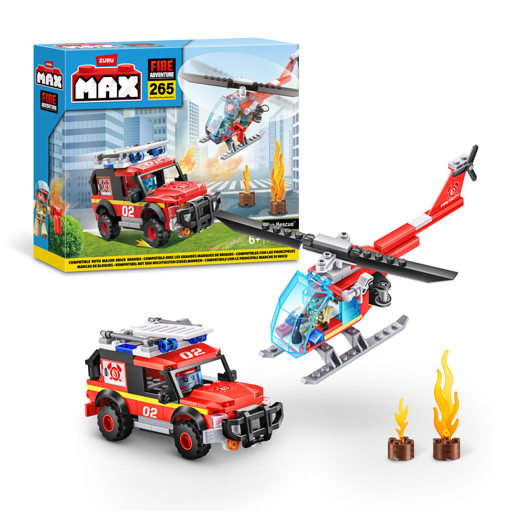 Blocos de Montar Max City Resgate de Incêndio 265 peças