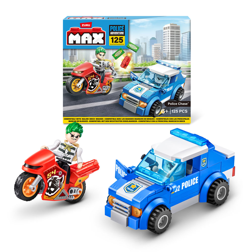Blocos de Montar Max City Perseguição Policial 125 peças