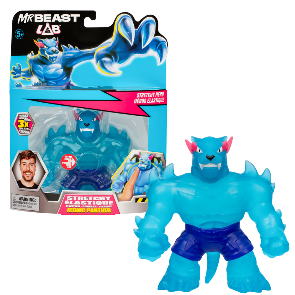 Boneco Elástico Goo Jit Zu MrBeast Lab Pantera Icônica